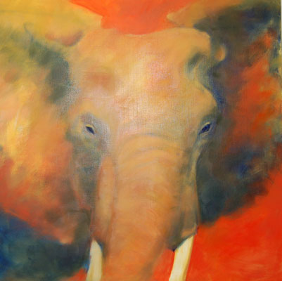 oil painting elephant