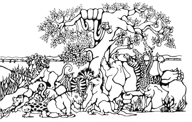 screenprint, pony trekking, lesotho africa, horse, zebra