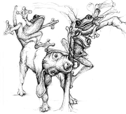 graphite illustration ram sketch